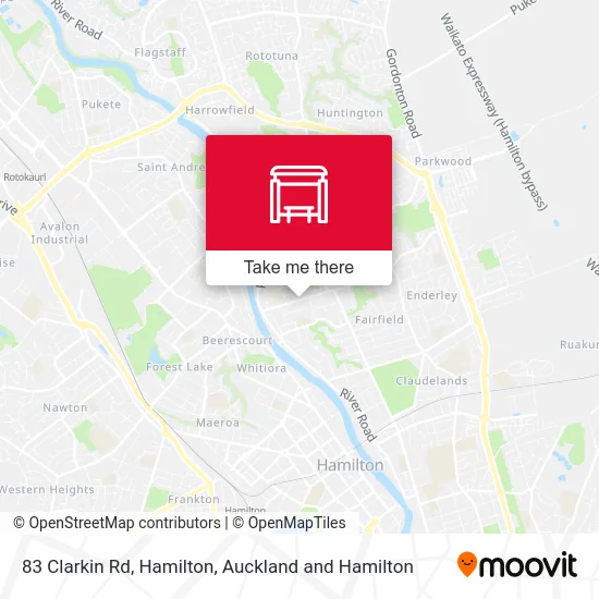 83 Clarkin Rd, Hamilton map