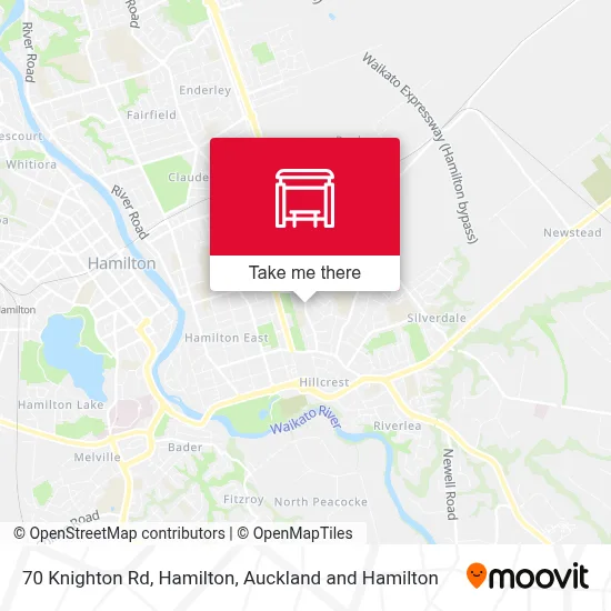 70 Knighton Rd, Hamilton map