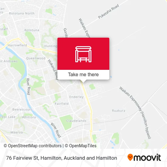 76 Fairview St, Hamilton map