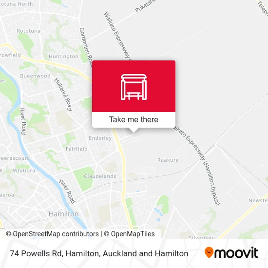 74 Powells Rd, Hamilton map