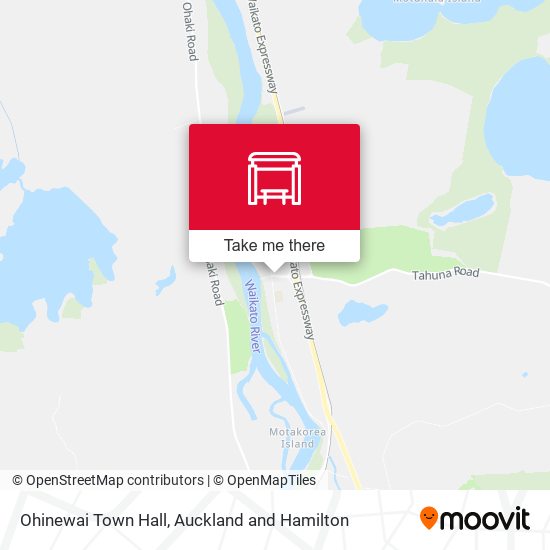 Ohinewai Town Hall map