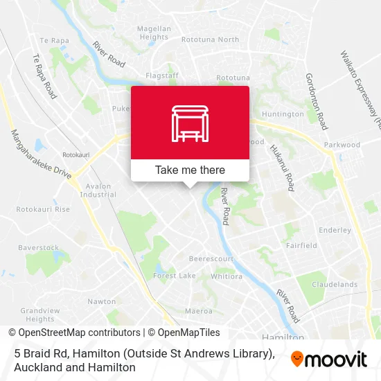 5 Braid Rd, Hamilton (Outside St Andrews Library) map