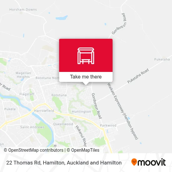 22 Thomas Rd, Hamilton map