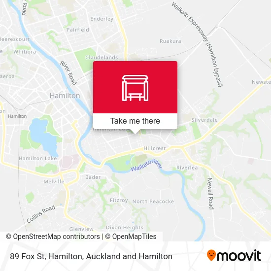 89 Fox St, Hamilton map