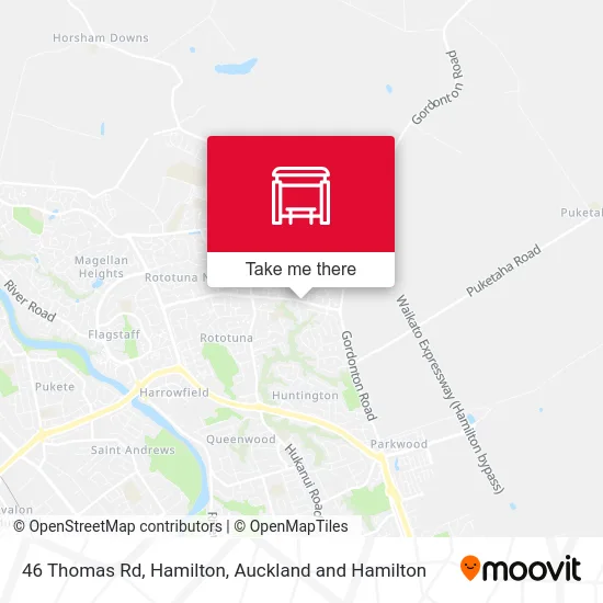 46 Thomas Rd, Hamilton map