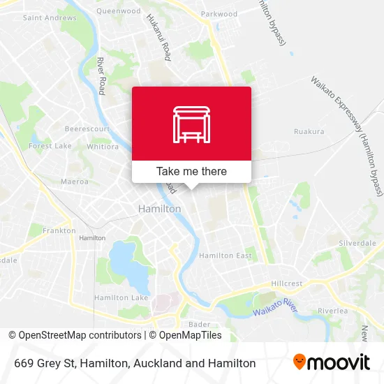 669 Grey St, Hamilton map