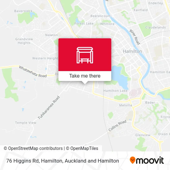 76 Higgins Rd, Hamilton map