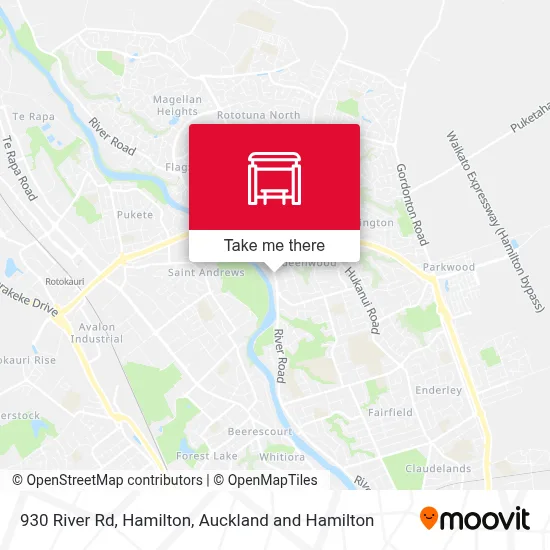 930 River Rd, Hamilton map