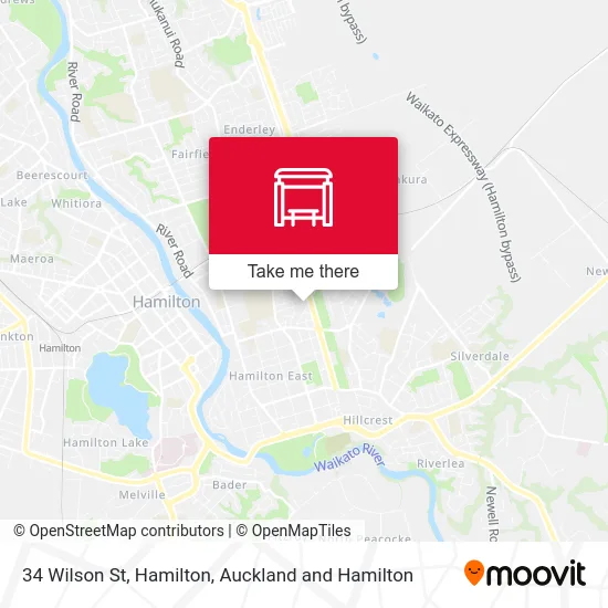 34 Wilson St, Hamilton map