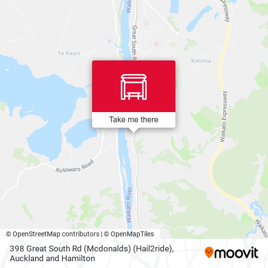 398 Great South Rd (Mcdonalds) (Hail2ride) map