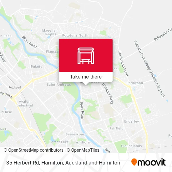 35 Herbert Rd, Hamilton map