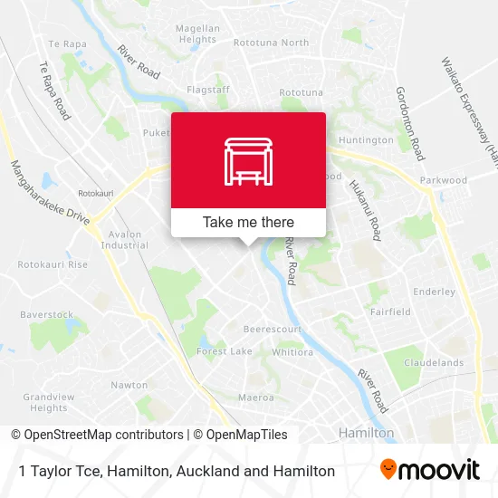 1 Taylor Tce, Hamilton map
