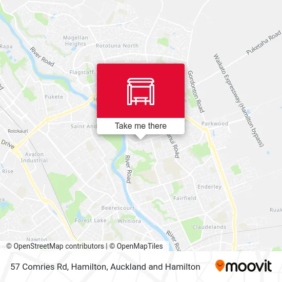 57 Comries Rd, Hamilton map