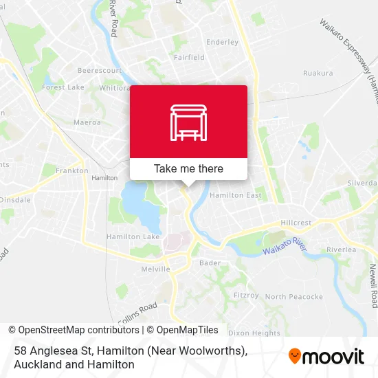 58 Anglesea St, Hamilton (Near Woolworths) map