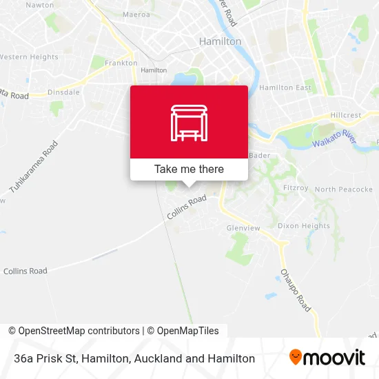 36a Prisk St, Hamilton map
