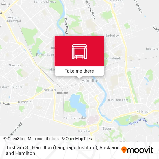 Tristram St, Hamilton (Language Institute) map