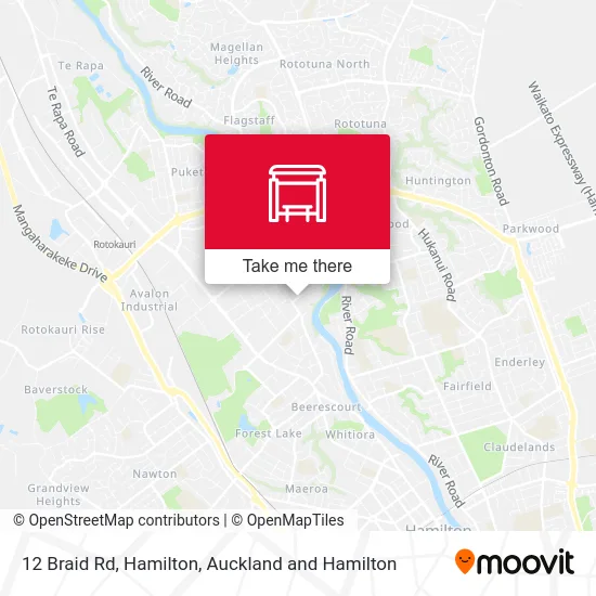 12 Braid Rd, Hamilton map