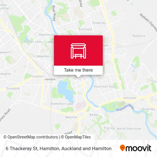 6 Thackeray St, Hamilton map
