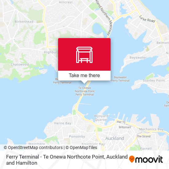 Ferry Terminal - Te Onewa Northcote Point地图