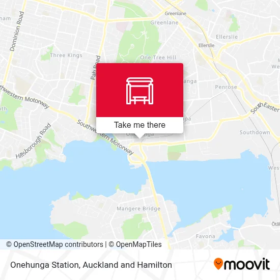 Onehunga Station map