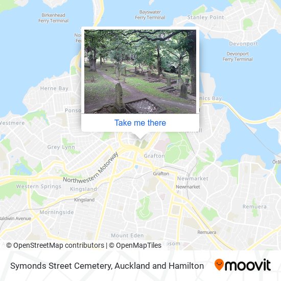 Symonds Street Cemetery map