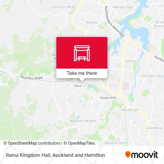 Ranui Kingdom Hall map