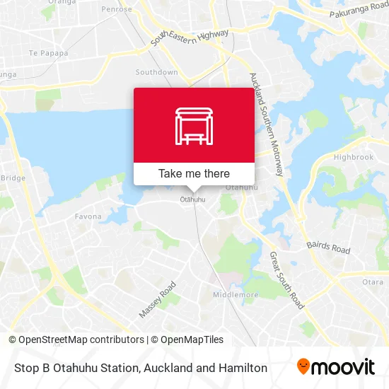 Stop B Otahuhu Station map
