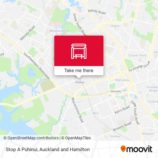 Stop A Puhinui map