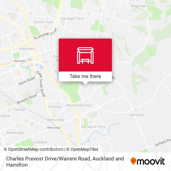 Charles Prevost Drive / Wairere Road map