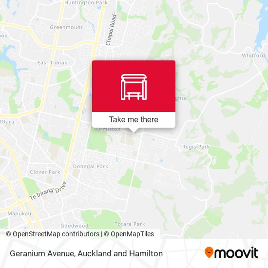 Geranium Avenue map