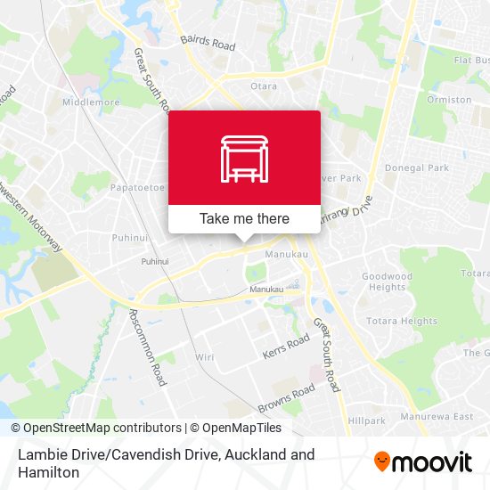 Lambie Drive/Cavendish Drive map