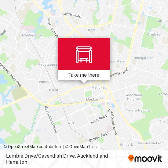 Lambie Drive/Cavendish Drive map