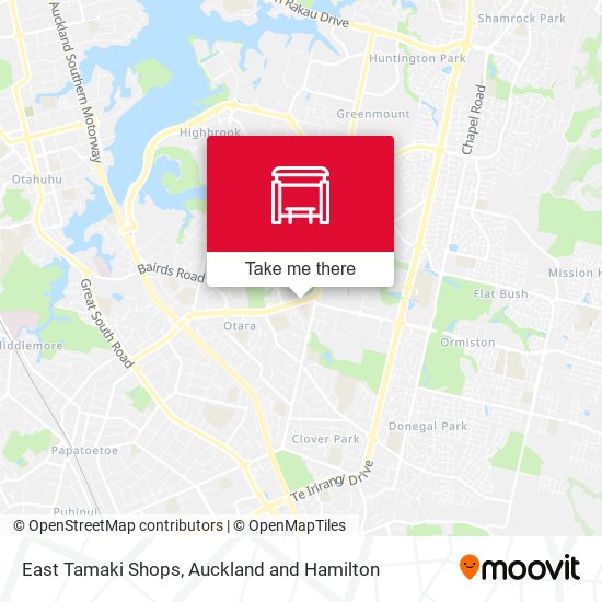 East Tamaki Shops map
