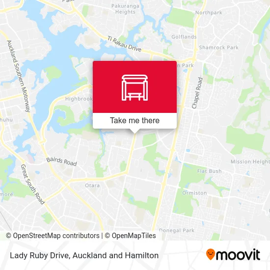 Lady Ruby Drive map