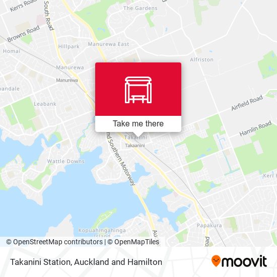 Takanini Station map