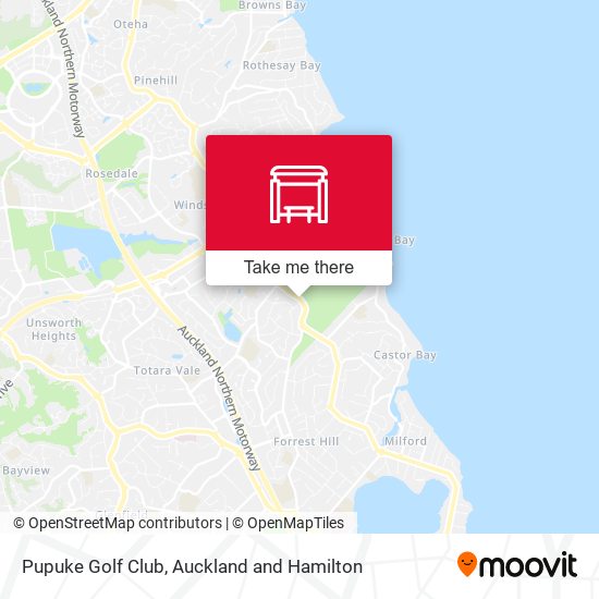 Pupuke Golf Club map