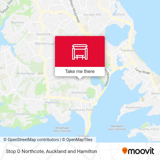 Stop D Northcote map
