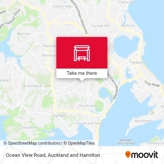 Ocean View Road map