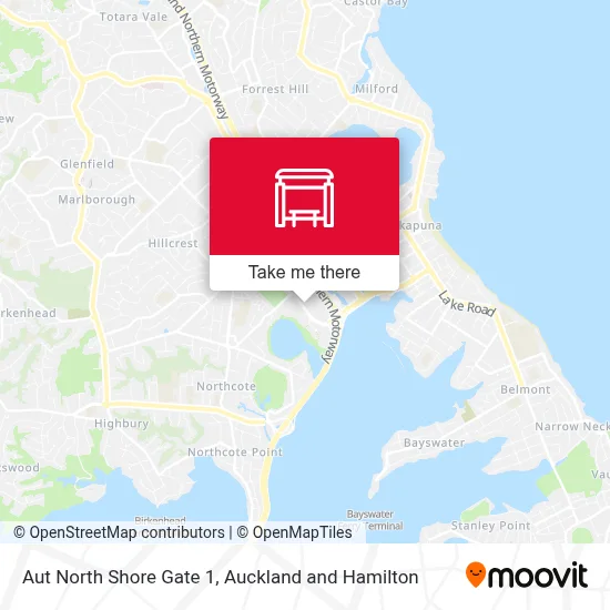 Aut North Shore Gate 1 map