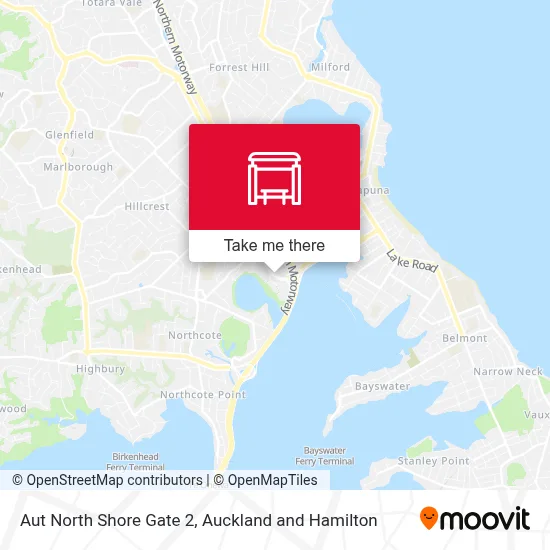 Aut North Shore Gate 2 map