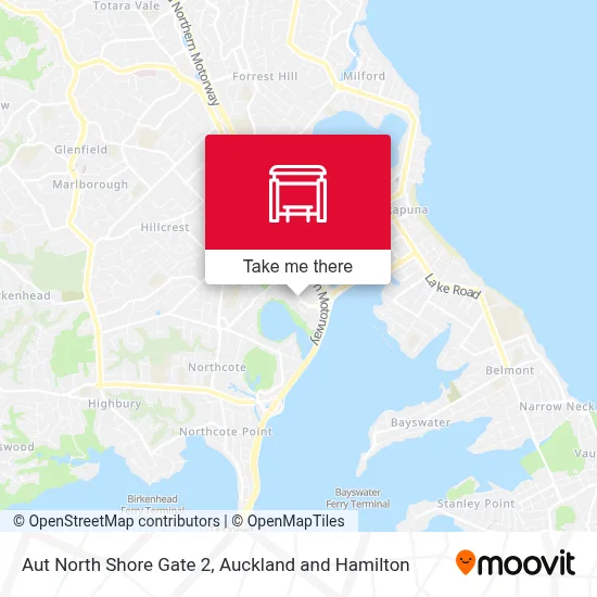 Aut North Shore Gate 2 map