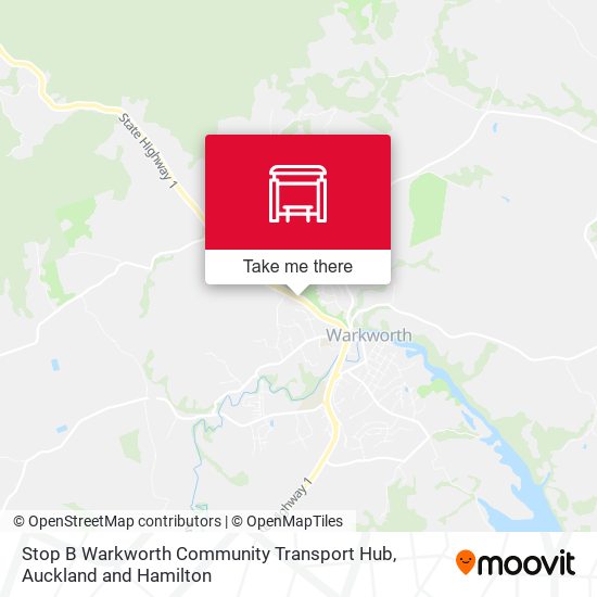 Stop B Warkworth Community Transport Hub map