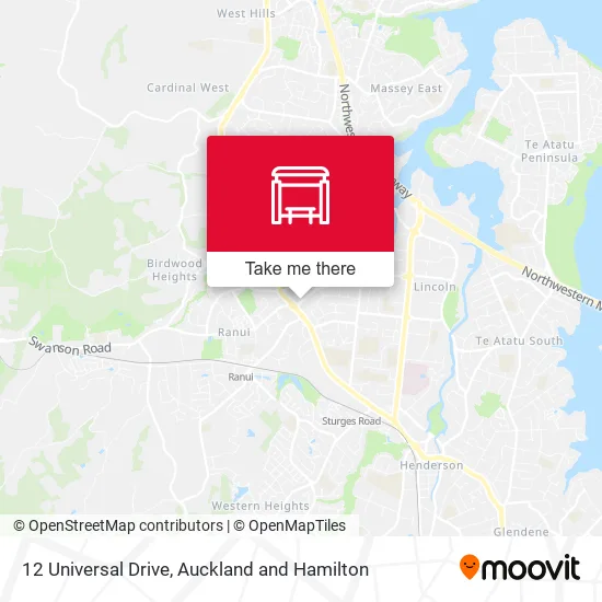 12 Universal Drive map