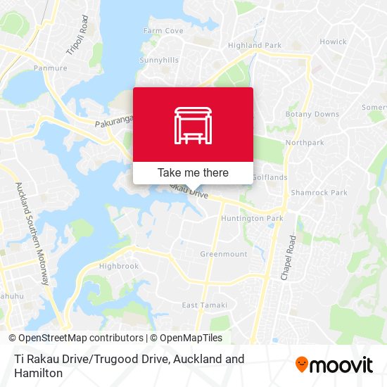 Ti Rakau Drive/Trugood Drive map