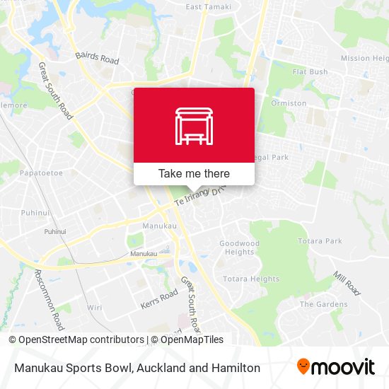 Manukau Sports Bowl map