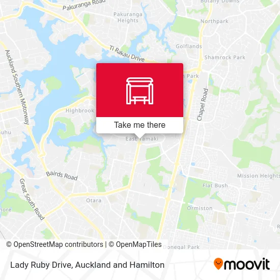 Lady Ruby Drive map