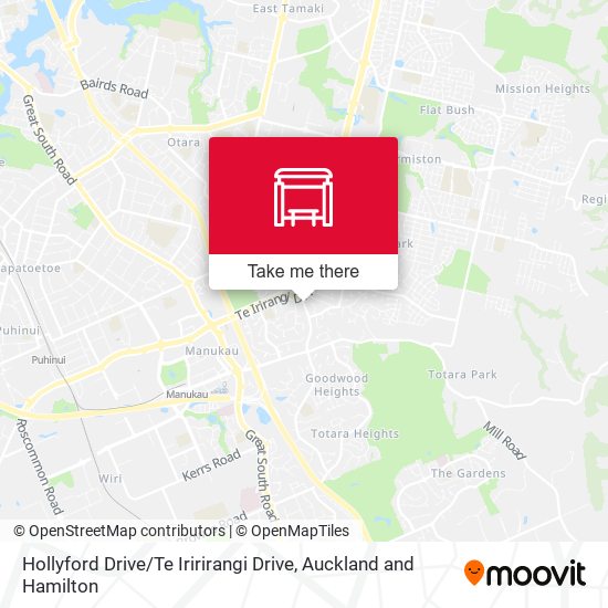 Hollyford Drive / Te Iririrangi Drive map