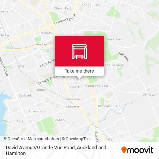 David Avenue/Grande Vue Road map