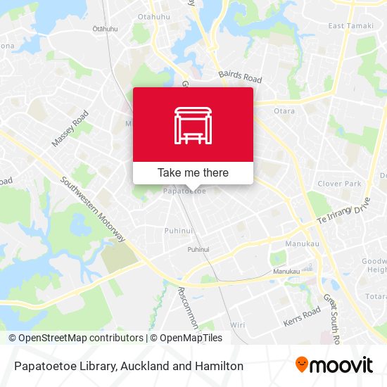 Papatoetoe Library map