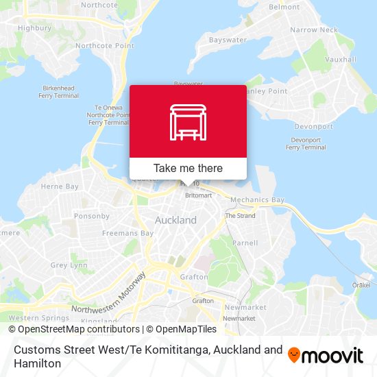 Customs Street West / Te Komititanga map